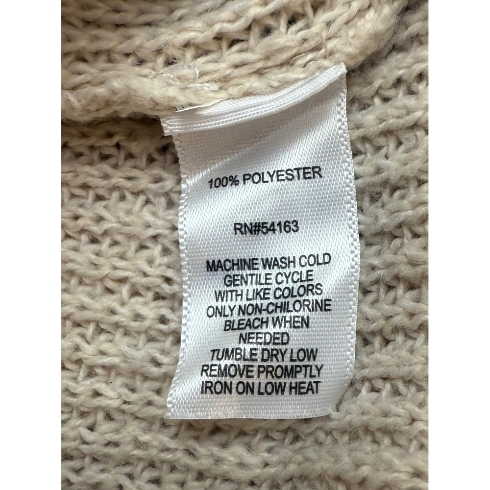 Marc New York Andrew Marc Layered Sweater French Oak Beige Gold Button NWT - Picture 8 of 8